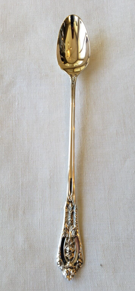 Wallace Rose Point Sterling Silver Flatware - Iced Tea Spoon, No monogram