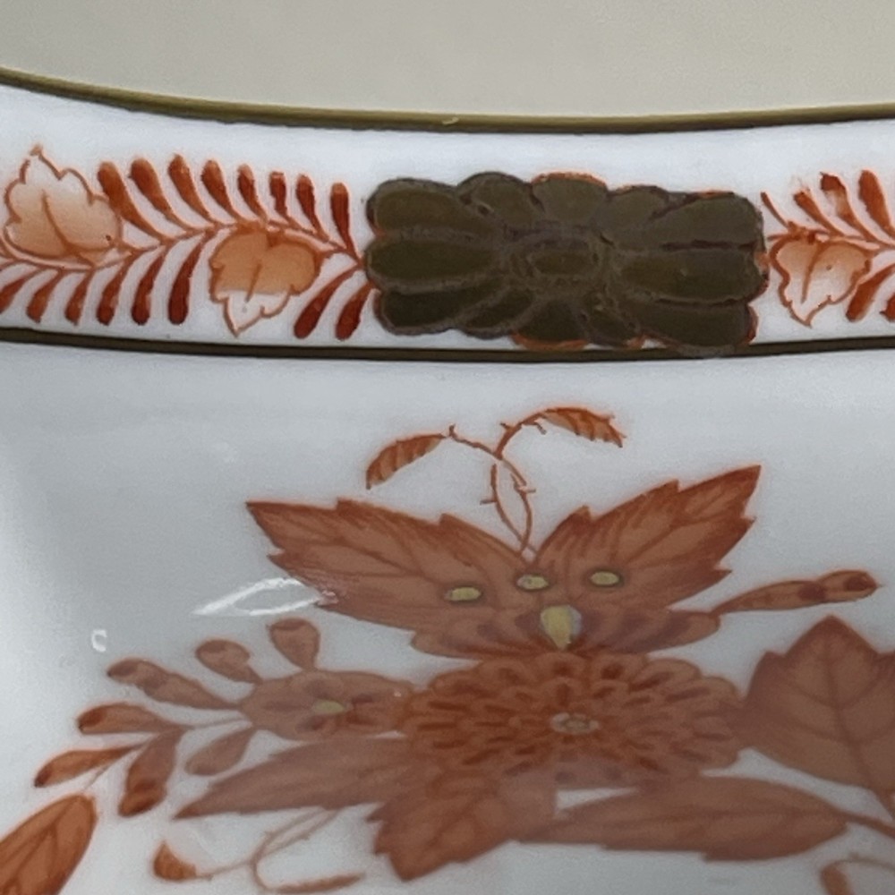 Herend Bouquet Rust 7049 Octagonal 5 1/2" Bowl: MINT