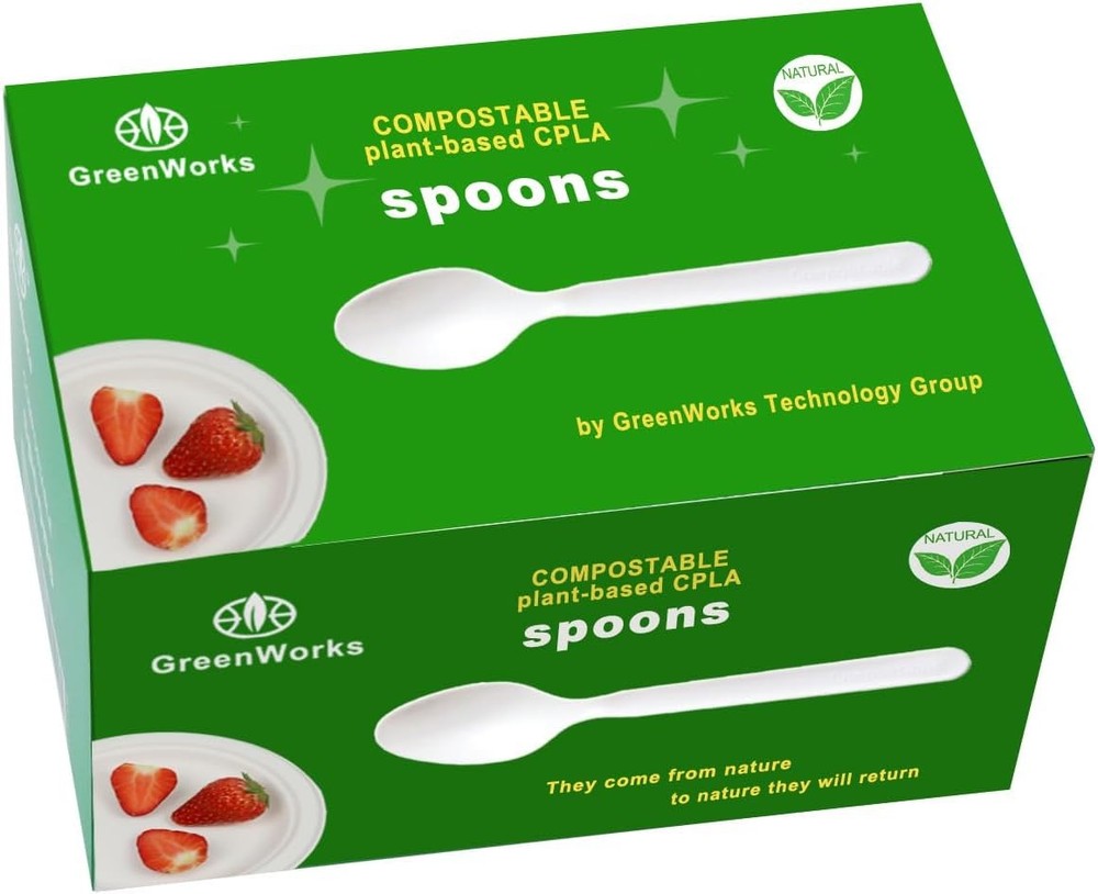 Heavy-duty postable Spoons, BPI Certified, Lar Disposable