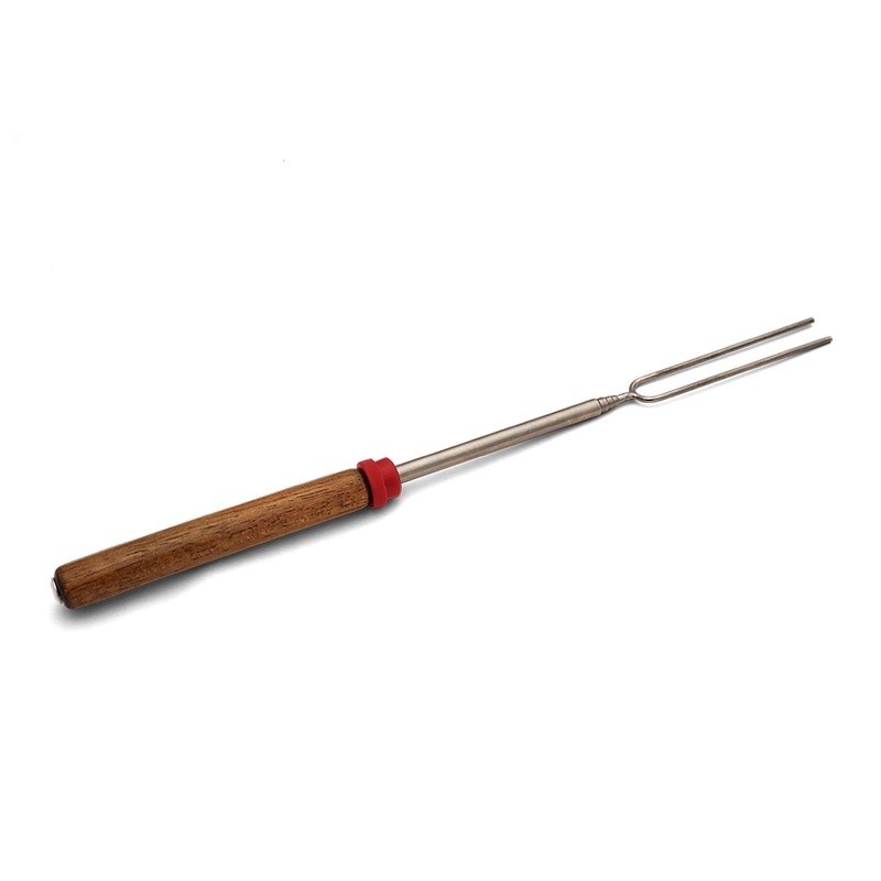 Telescoping Roasting Fork Chrome-Plated Steel Extendable Campfire Cooking 4 Pack