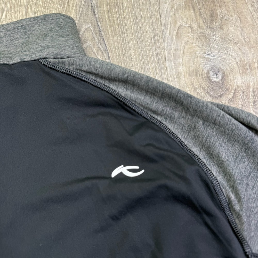KJUS Mens Black Curve Half-Zip Midlayer Golf Top Pullover Lightweight Size Large