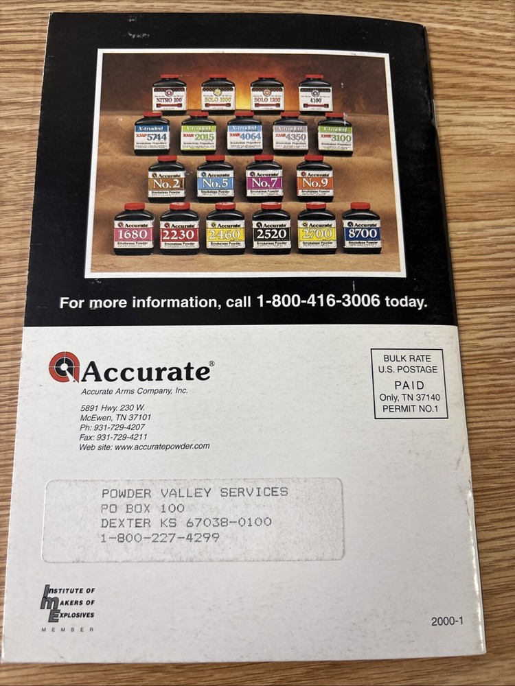 Millennium 2000 Reloaders Guide