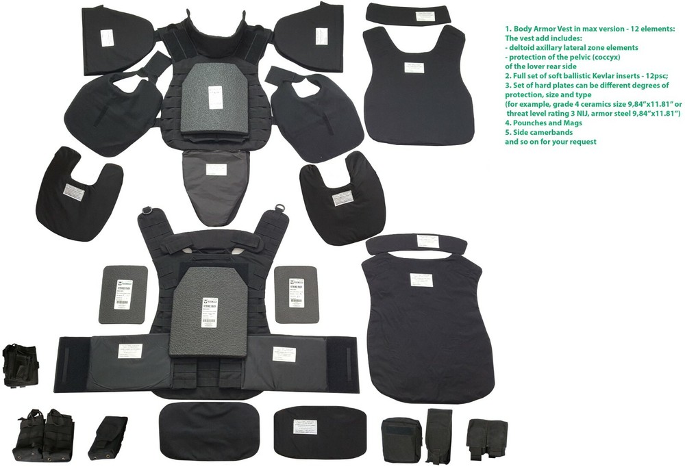 Black Plate Carrier size L Vest MOLLE