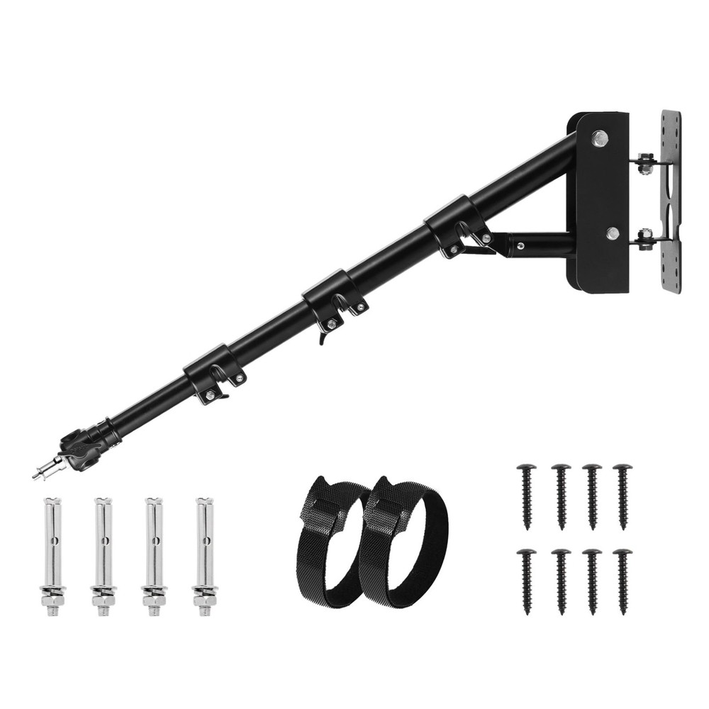 Adjustable Wall Mount Triangle Boom Arm 39.37" for Ring Light & Studio Lighting,