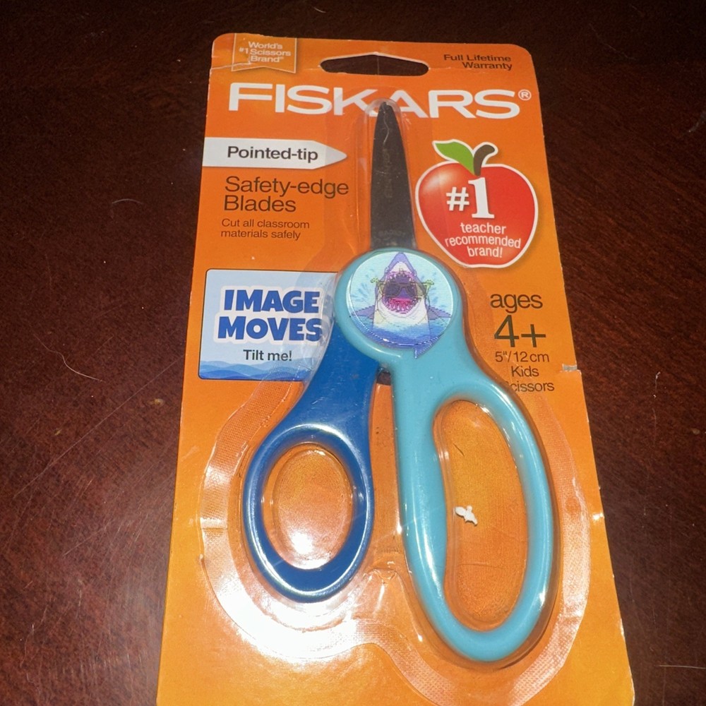 FISKARS Magic Morph Kids Scissors - Image Moves when Tilted - Pointed-Tip