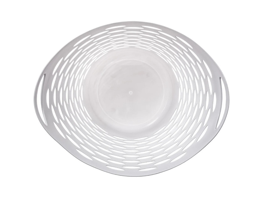 (3 pack) Mainstays Plastic Round Laundry Hamper, White, with Carrying Handles