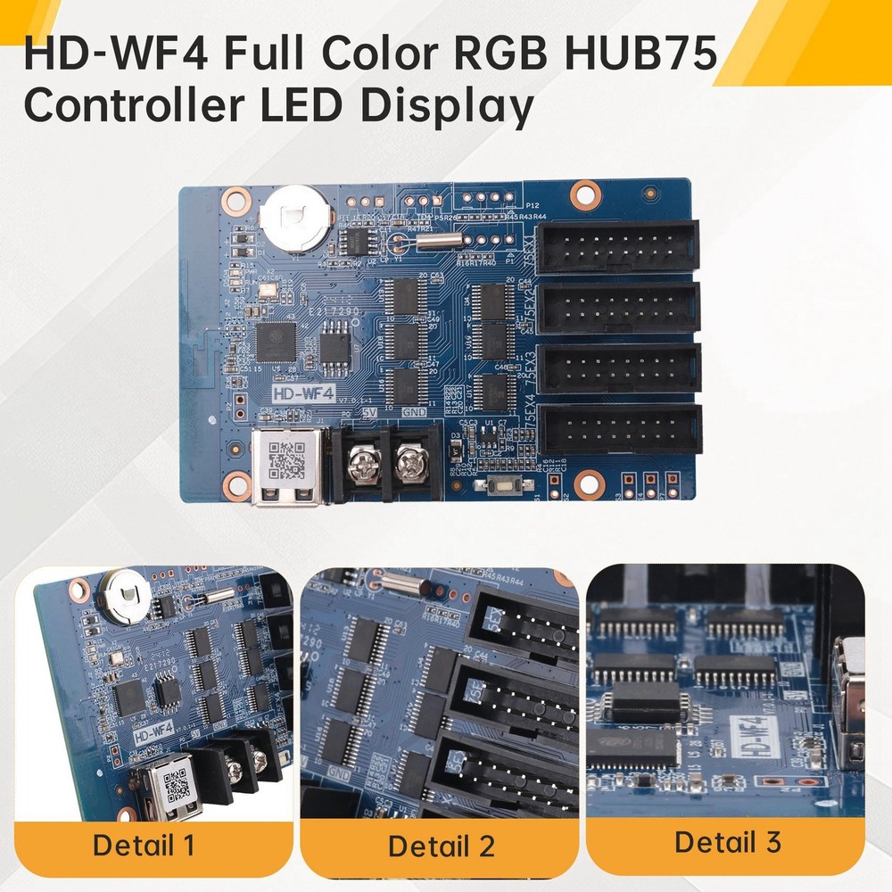 -WF4 Full Color RGB HUB75 Controller LED Display Screen Pixel Animation LED3582