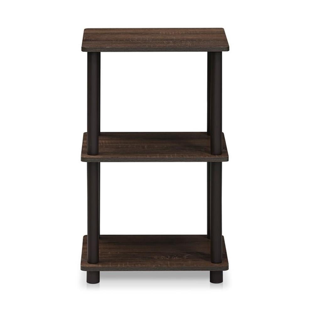 Engineered Wood 2 Space Shelf Walnut/Brown W/ Easy Assembly & Space Saving