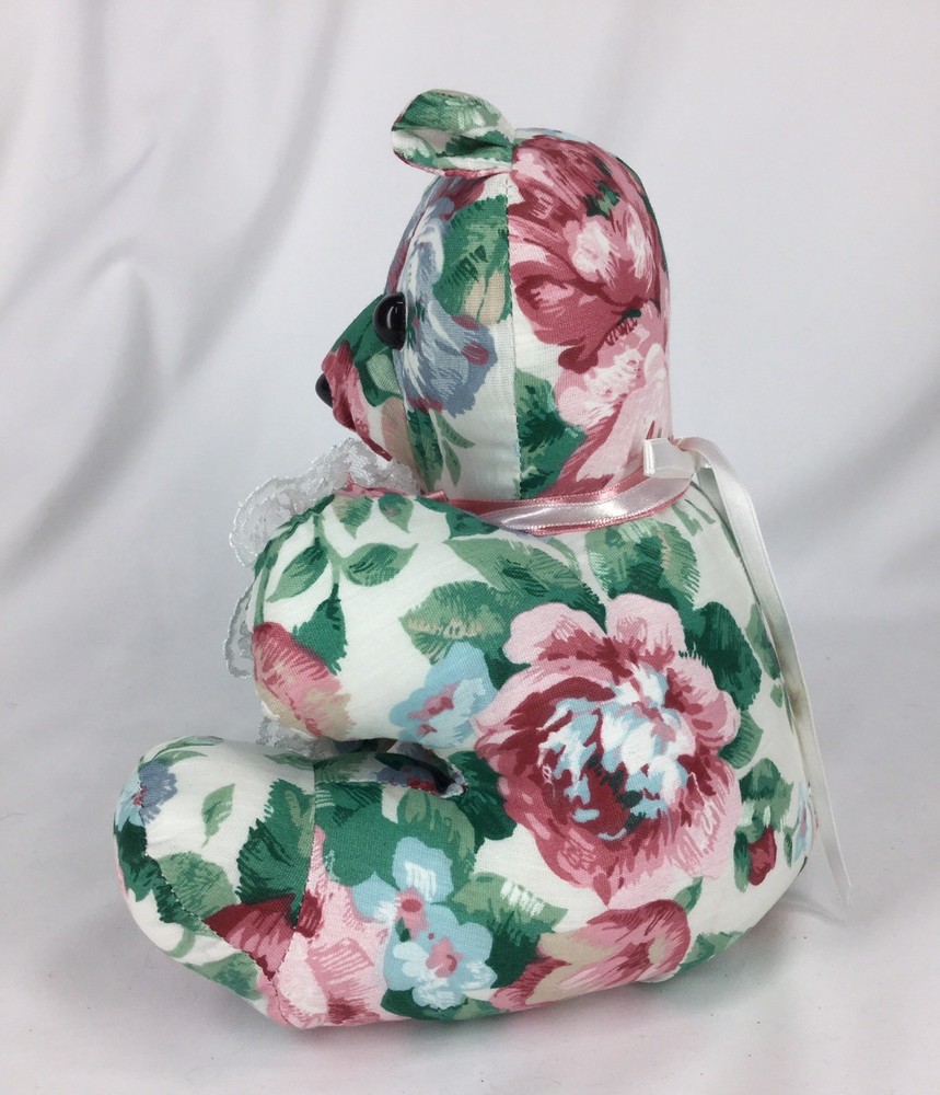 Stuffed Floral Sachet Bear Wuth A Heart 8 Inch