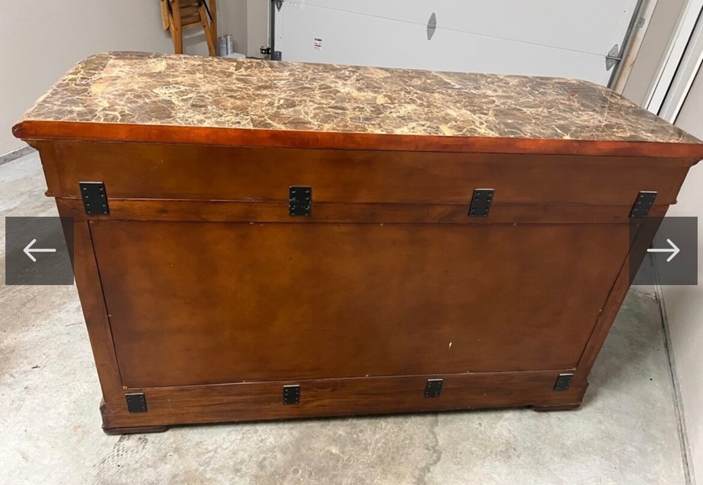 credenza vintage marble top