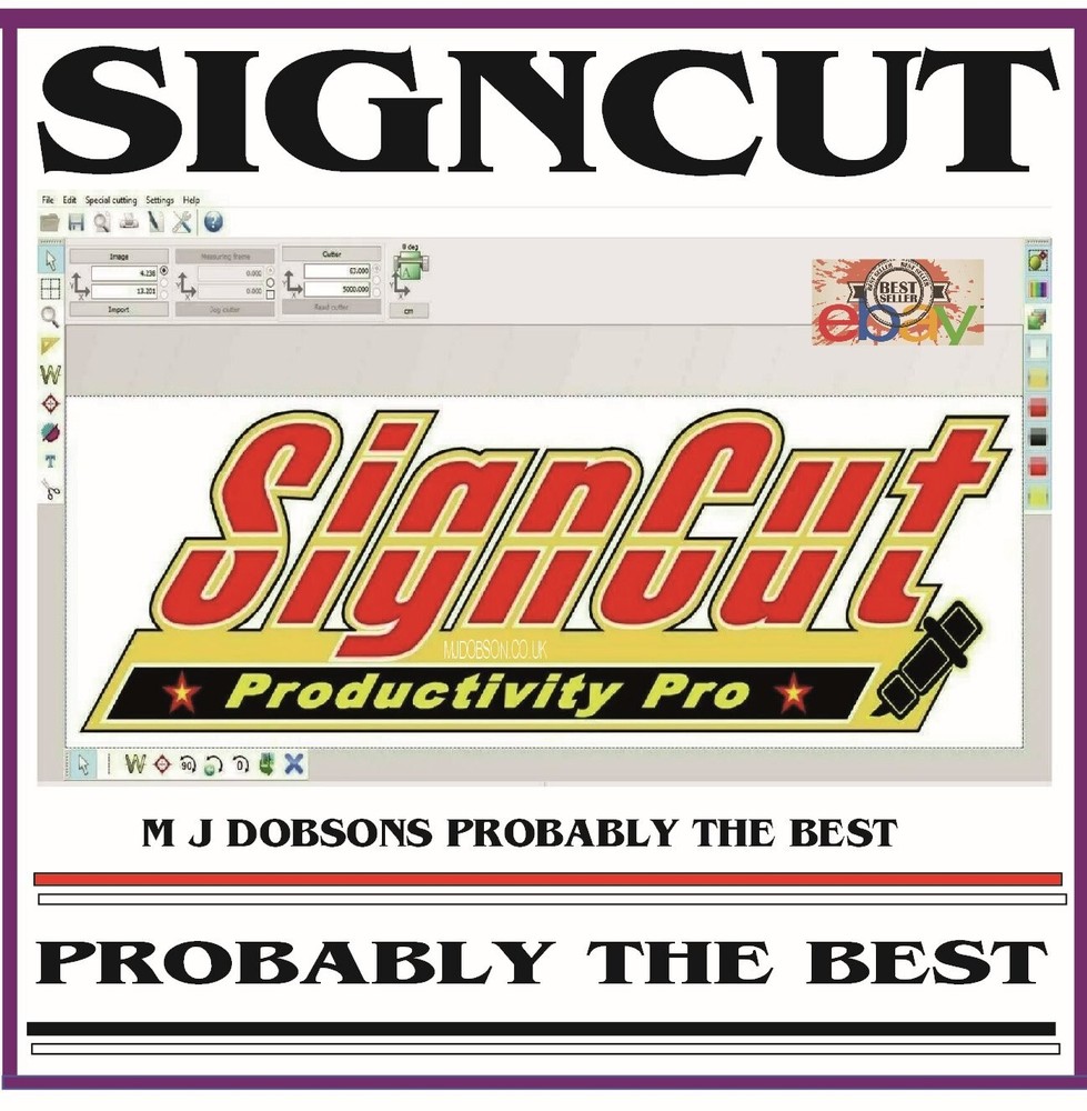 Sign Cut Pro USB | 32-Bit PC & Laptop Software for Sign Making Subscription Free