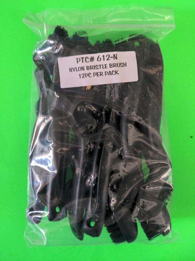 Nylon Bristle Brush, 12 Pack, 5in Handle.