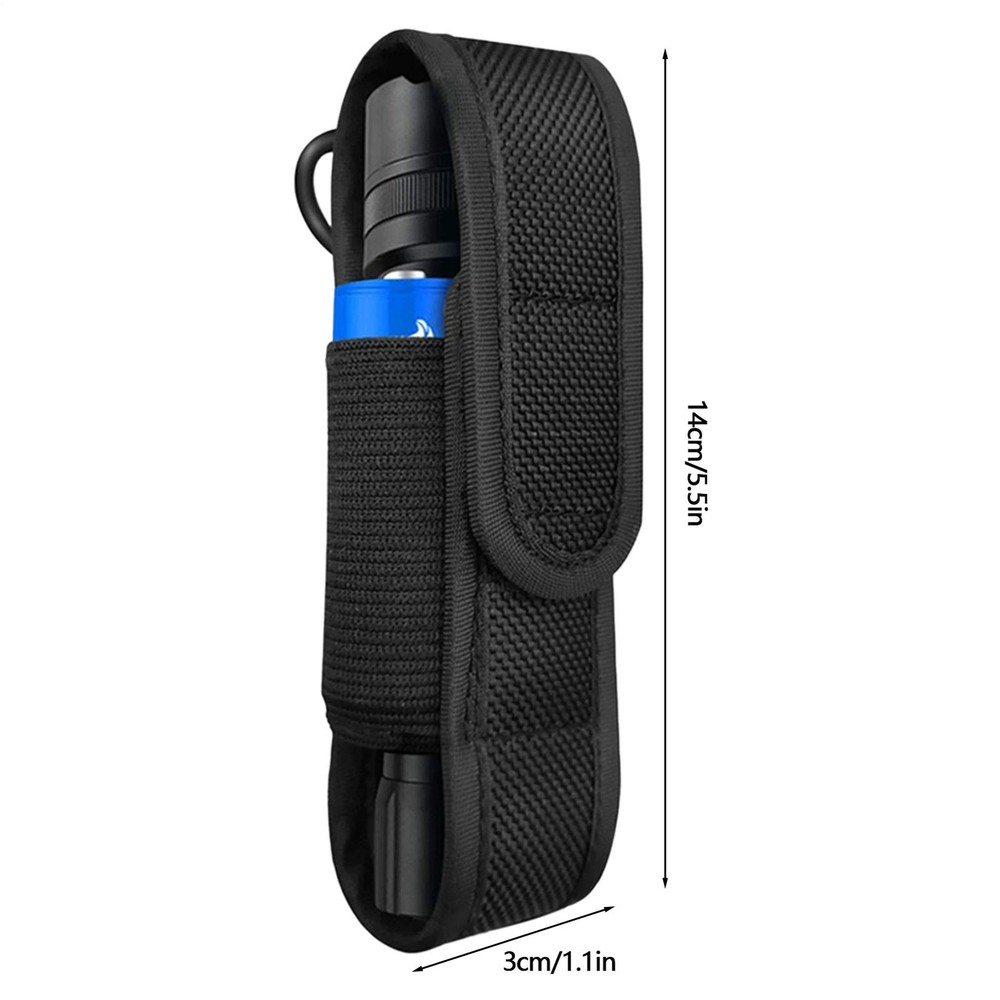 Flashlight Pouch Holder Nylon Belt Holster LED Flashlight Torch Protective Case