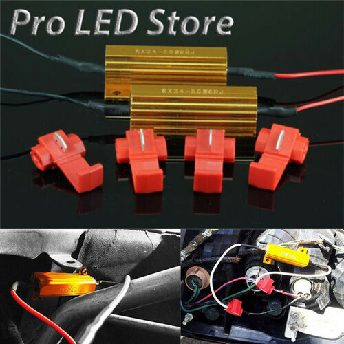 2X 50W 6ohm LOAD RESISTOR FIX LED LIGHT BULB ERROR FAST HYPER FLASH TURN SIGNAL