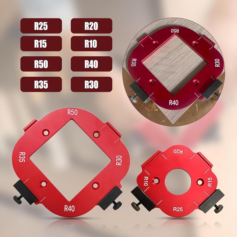 2PCS Alloy Corner Positioning Tool - Large & Small Circle Locator for DIY