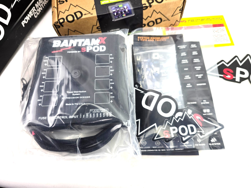 sPOD BantamX Touchscreen Panel 8 Circuit 36" Cable Universal BX-TSB-UNI-36