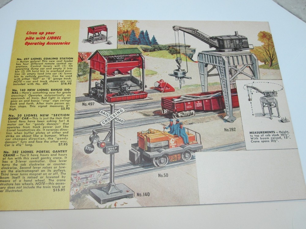 ORIGINAL 1954 LIONEL TRAINS CATALOG with ORIGINAL MAILING ENVELOPE