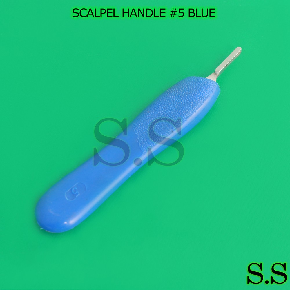 6 Scalpel Handle #5 with Blue Color Surgical Instruments