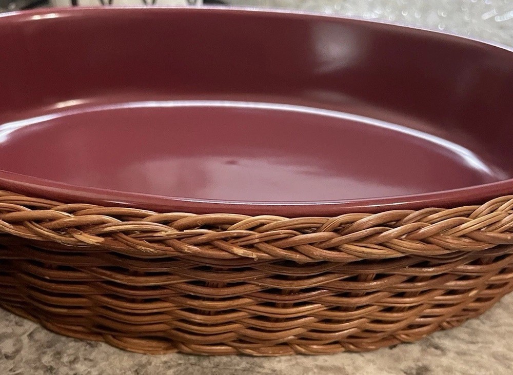 Temp-tations Presentable Ovenware 2pc Oval Ceramic Baking Dishes Burgundy