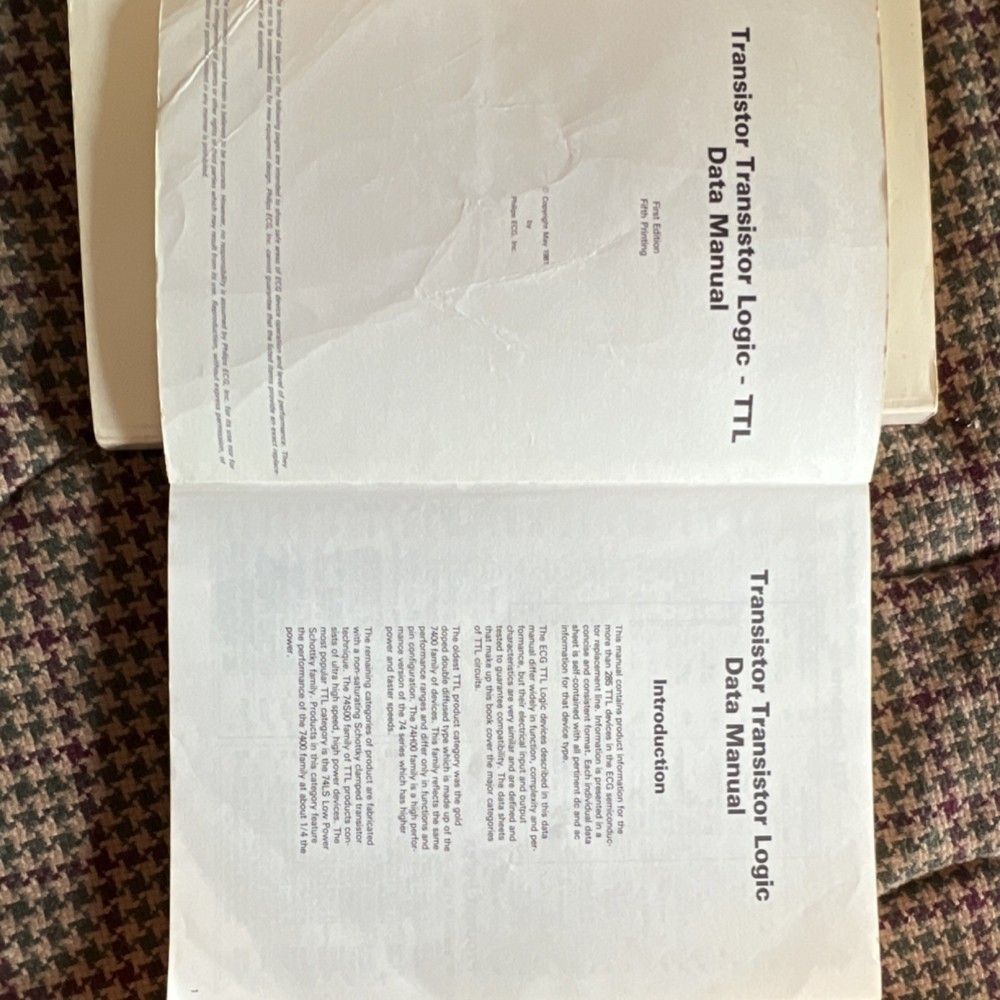 Philips ECG & National Semiconductor TTL Data Manual CMOS Databook