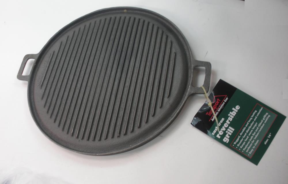 Texsport 14497 14" Cast Iron Reversible Griddle