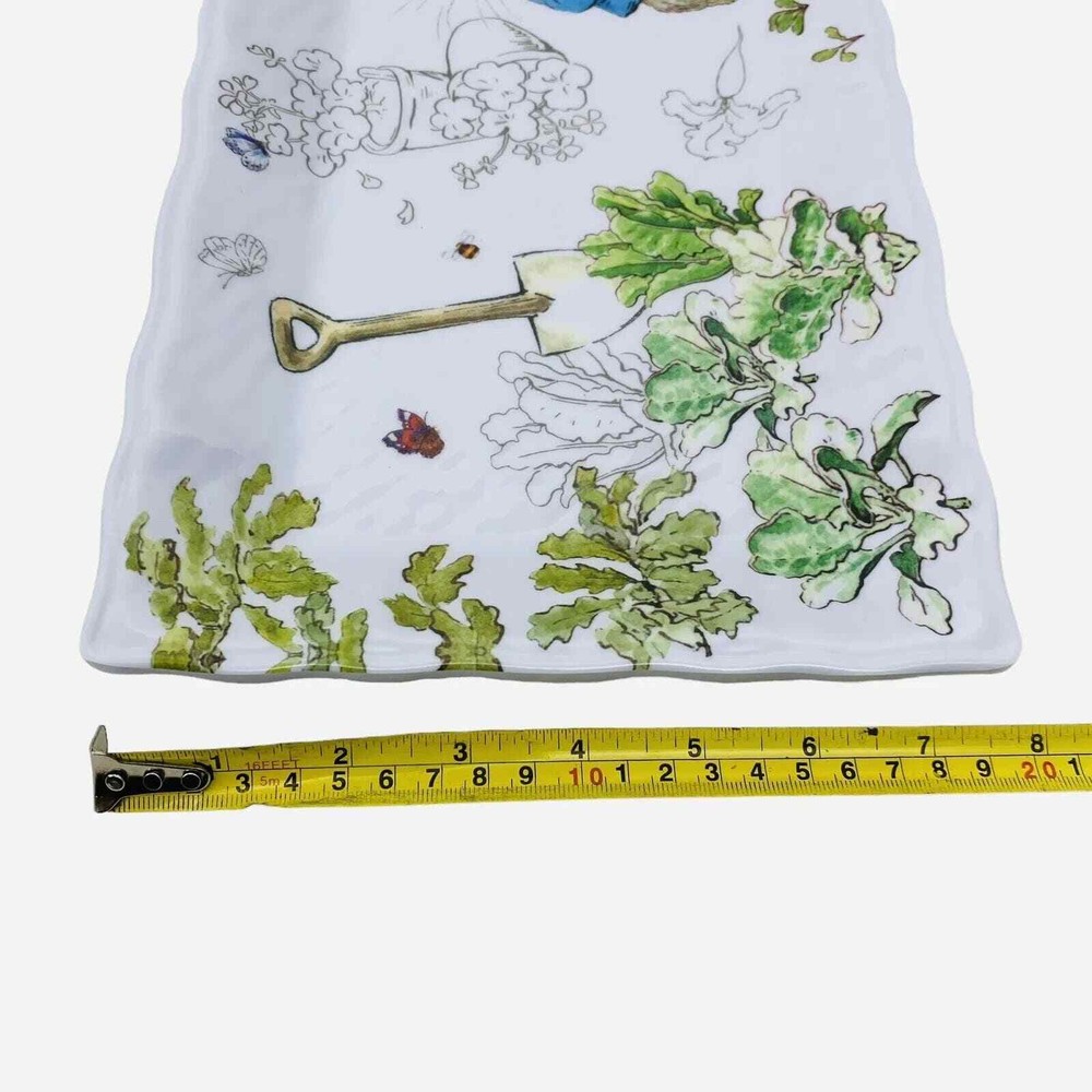 Beatrix Potter PETER RABBIT Spring Floral EASTER Serving Tray Platter 20” NEW