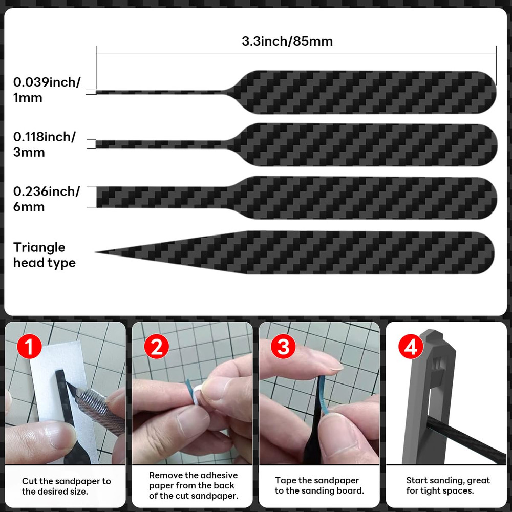 stedi Carbon Fiber Sanding Sticks, Hobby Model Tools