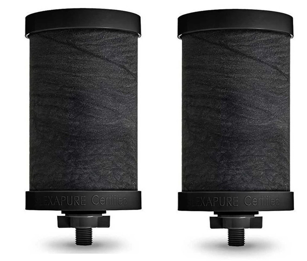 Genuine Alexapure PRO 2387 Replacement Water Filter x2 Filter Pack Black