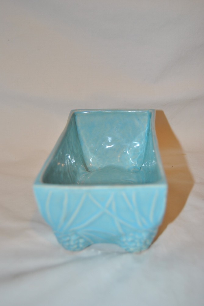 Mccoy Blue Pinecone Rectangle Planter