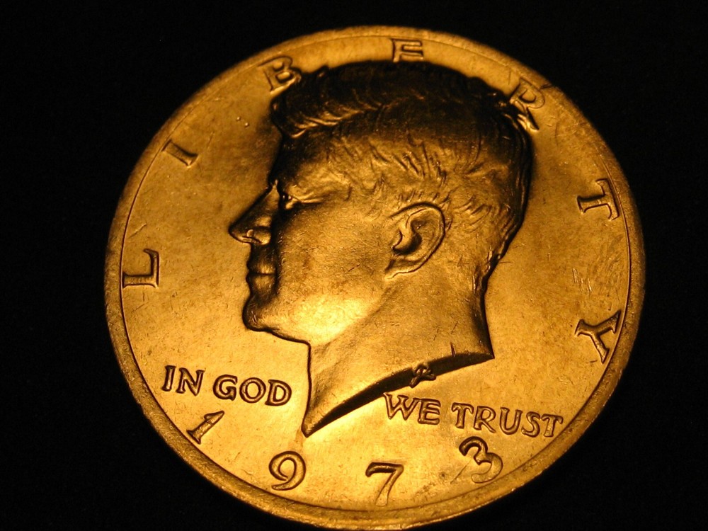 1973-P Kennedy Head Half Dollar BU