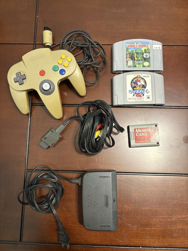Nintendo 64 Gray Console Bundle ControllerCables 2 Games READ DESCRIPTION