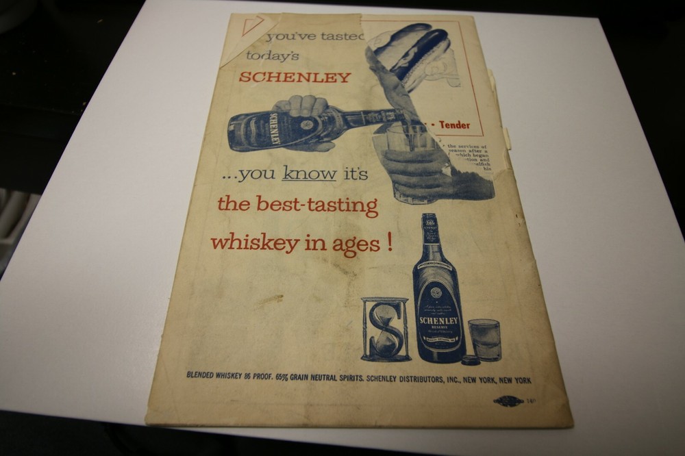 1952 BOSTON RED SOX PROGRAM SCORECARD VS CHICAGO WHITE SOX MLB BASEBALL RARE