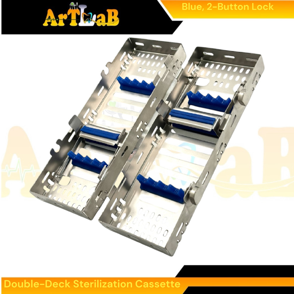 Autoclave Sterilization Cassette for 8 Instruments, Double-Decker, Lockable (1x)