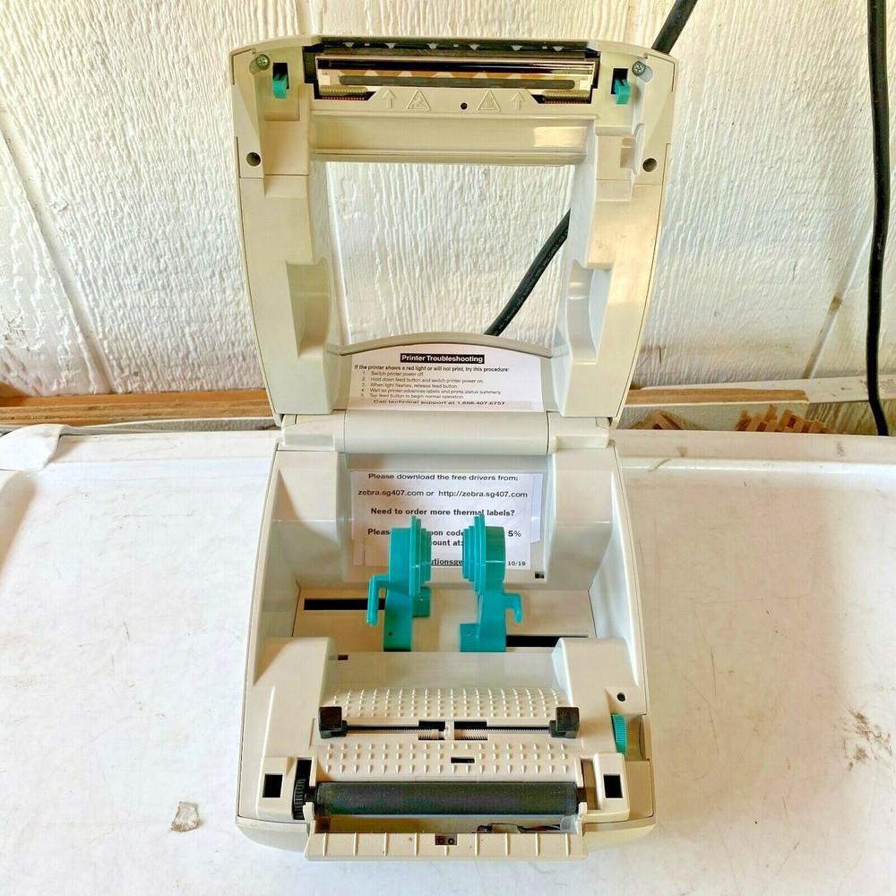 Zebra LP2844 Thermal Shipping Label Barcode Printer No Dome