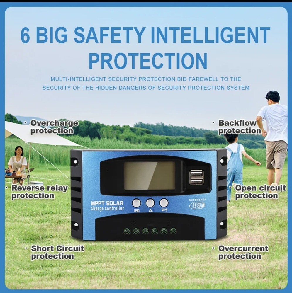 30A-100A MPPT Solar Charge Controller 12V/24V