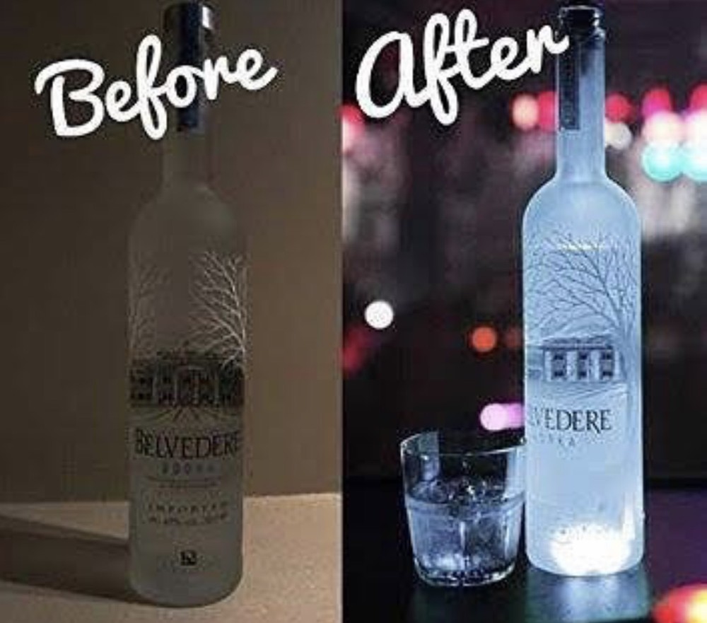 GLORIFIER DISPLAY BOTTLE GLOW LIGHT UP BOTTLE VIP -10 PACK- **BLUE**