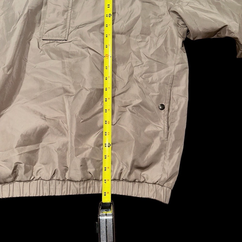 DryJoys By FootJoy golf jacket men Large tan short sleeve pullover windbreaker