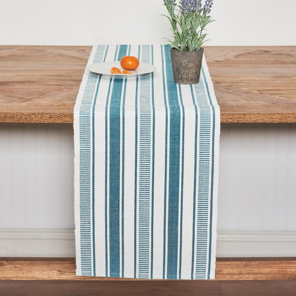 Chandler Stripe Adriatic Table Runner 13" x 72"