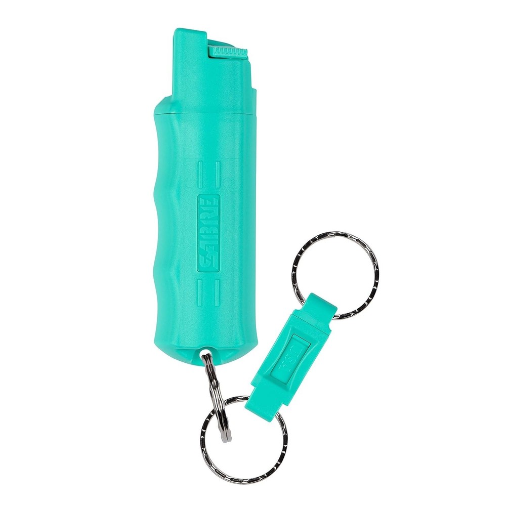 Sabre Pepper Spray with Quick Release Key Ring - Mint - UV Dye