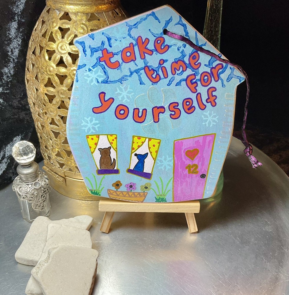 Wooden Hand painted Keepsake Message Board With Easel, Special Gift