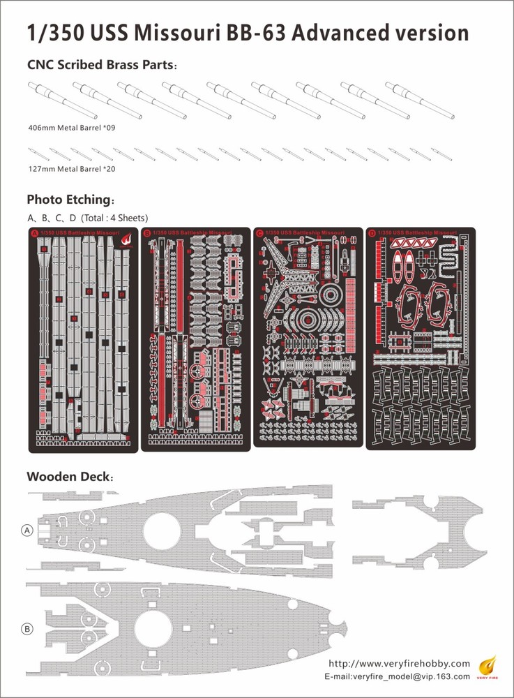 Very Fire 1/350 USS Missouri Advanced Version VF350909AD