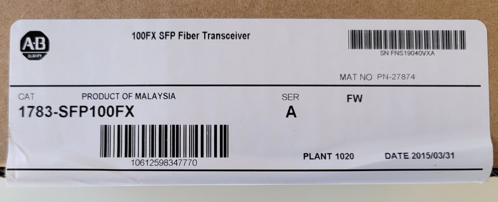 Allen Bradley 1783-SFP100FX