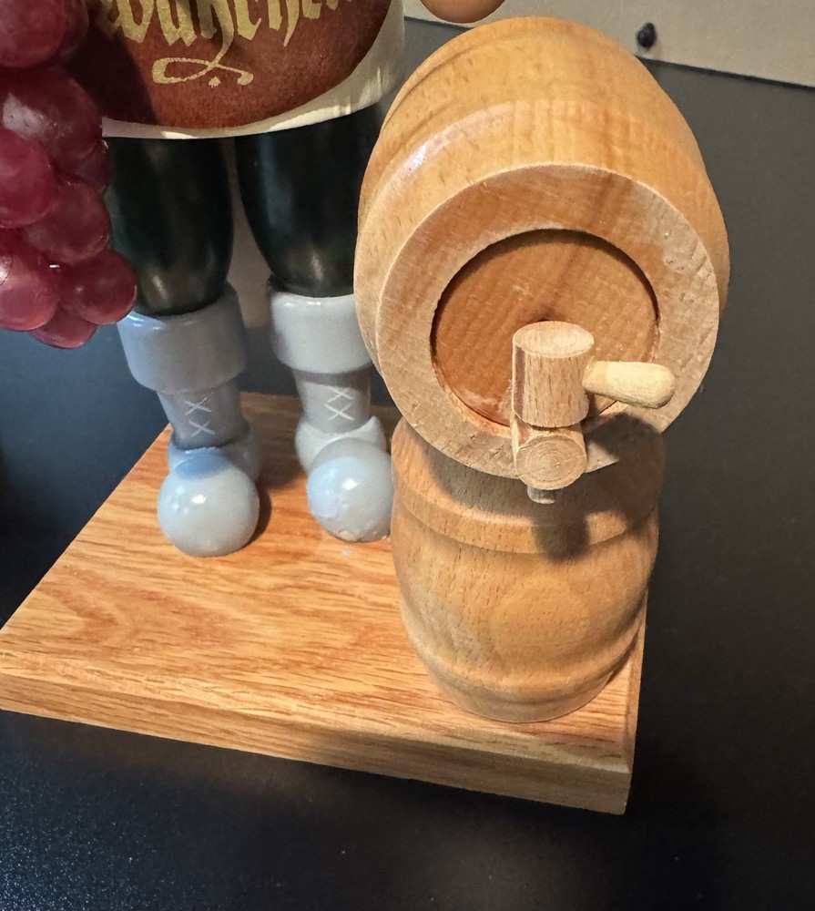 Erzgebirge Germany Nutcracker Wine and Grapes