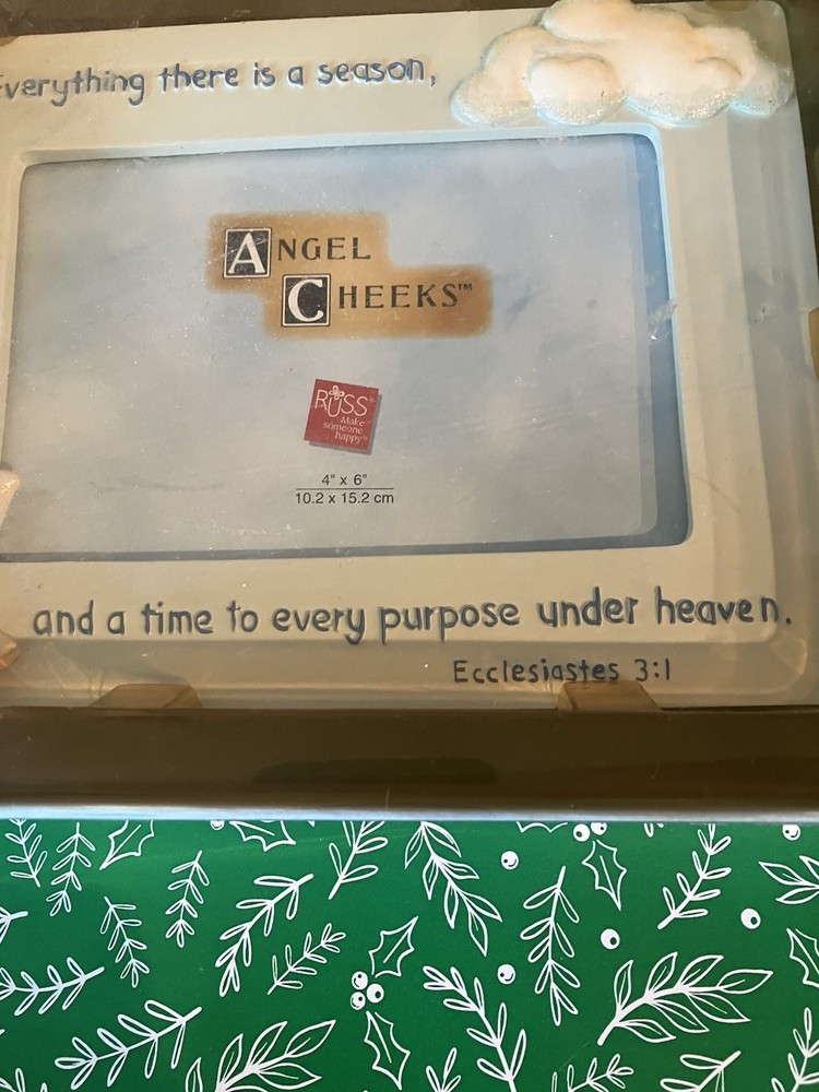 Angel Cheeks 4”x6” Photo Frame Ecclesiastes 3:1