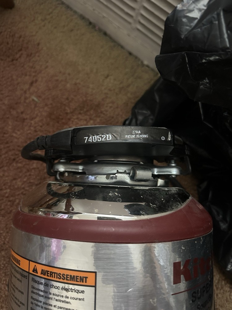 KitchenAid 1hp BContinuous Feed Food Waste Disposer - Red