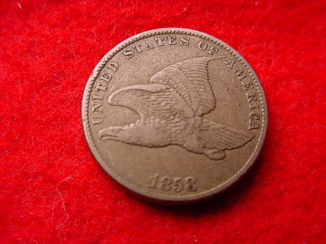 1858 FLYING EAGLE SMALL LETTERS CENT SUPERIOR CENT!!   #115