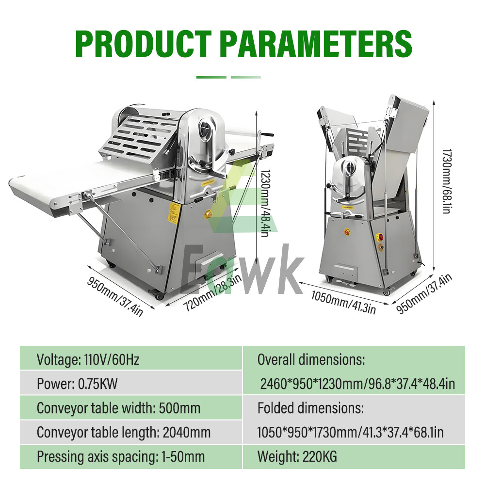 Dough Sheeter Reversible Roller Machine Pastry Bakery Roller Rolling Machine