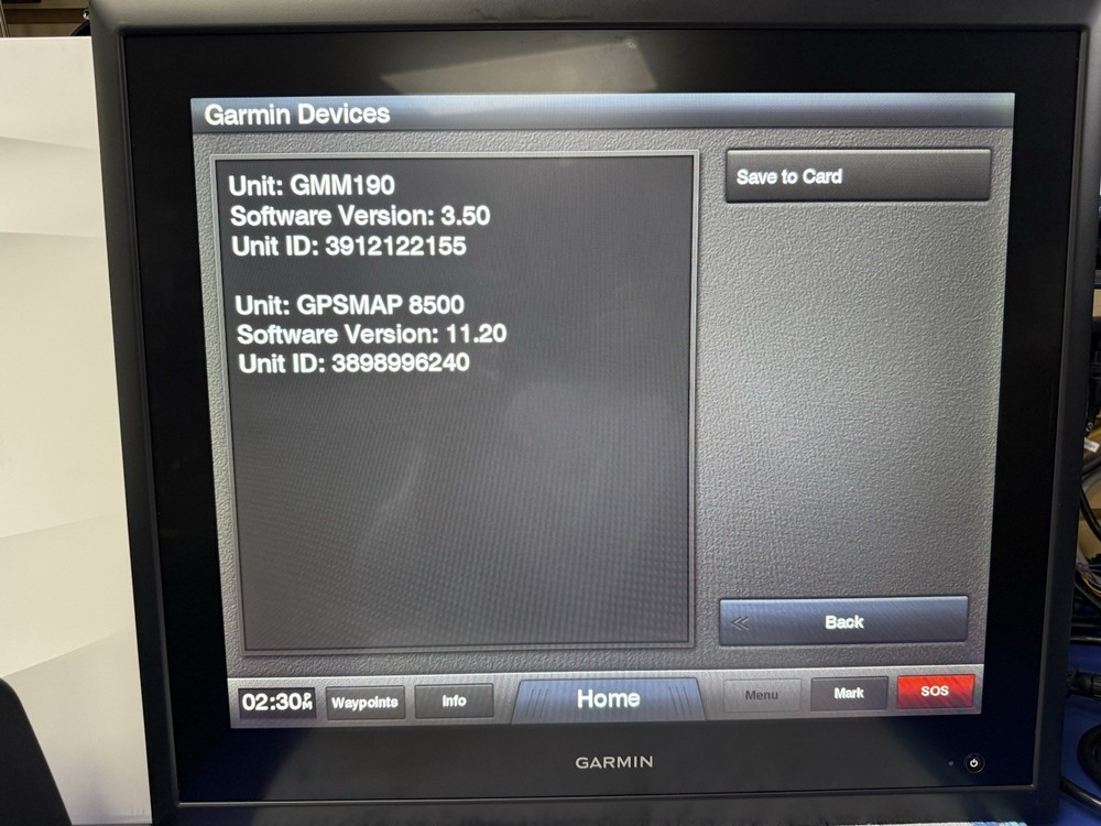 Garmin GPSMap 8500 Black Box Processor & Power Cable Tested Good