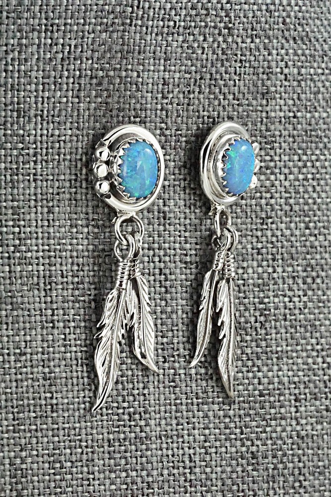 Opalite & Sterling Silver Earrings - Rita Largo