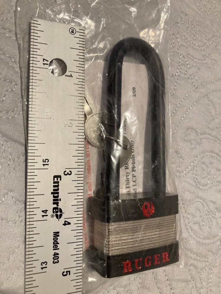 New Ruger Padlock Firearm Lock Two Keys